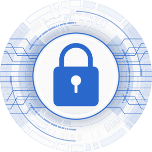 business-telecom-provider-image-Blue padlock on a white circle background