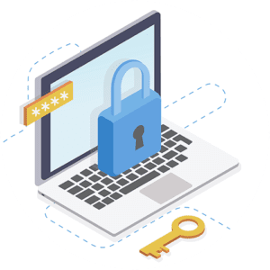 lock on a laptop