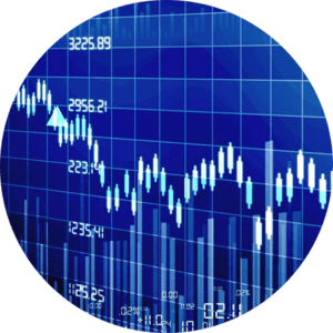 financial graph on a screen