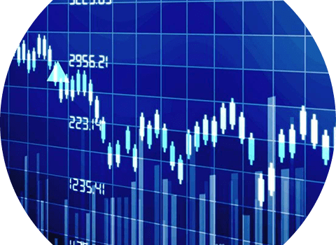 financial graph on a screen