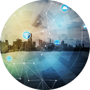 mobile signals connecting cities