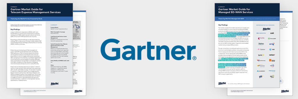 Gartner featured MetTel as a leader in two key market guides this year