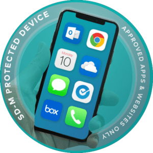SD-M Protected Mobile Device with Approved Apps and Websites Only