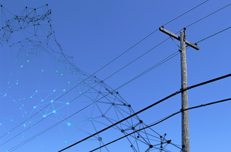 telephone lines being transformed with digital signals