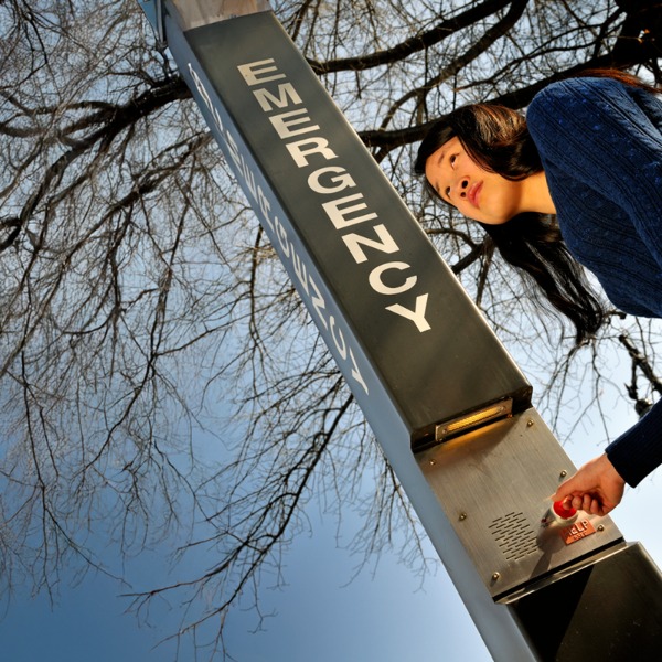 Universities emergency blue phone